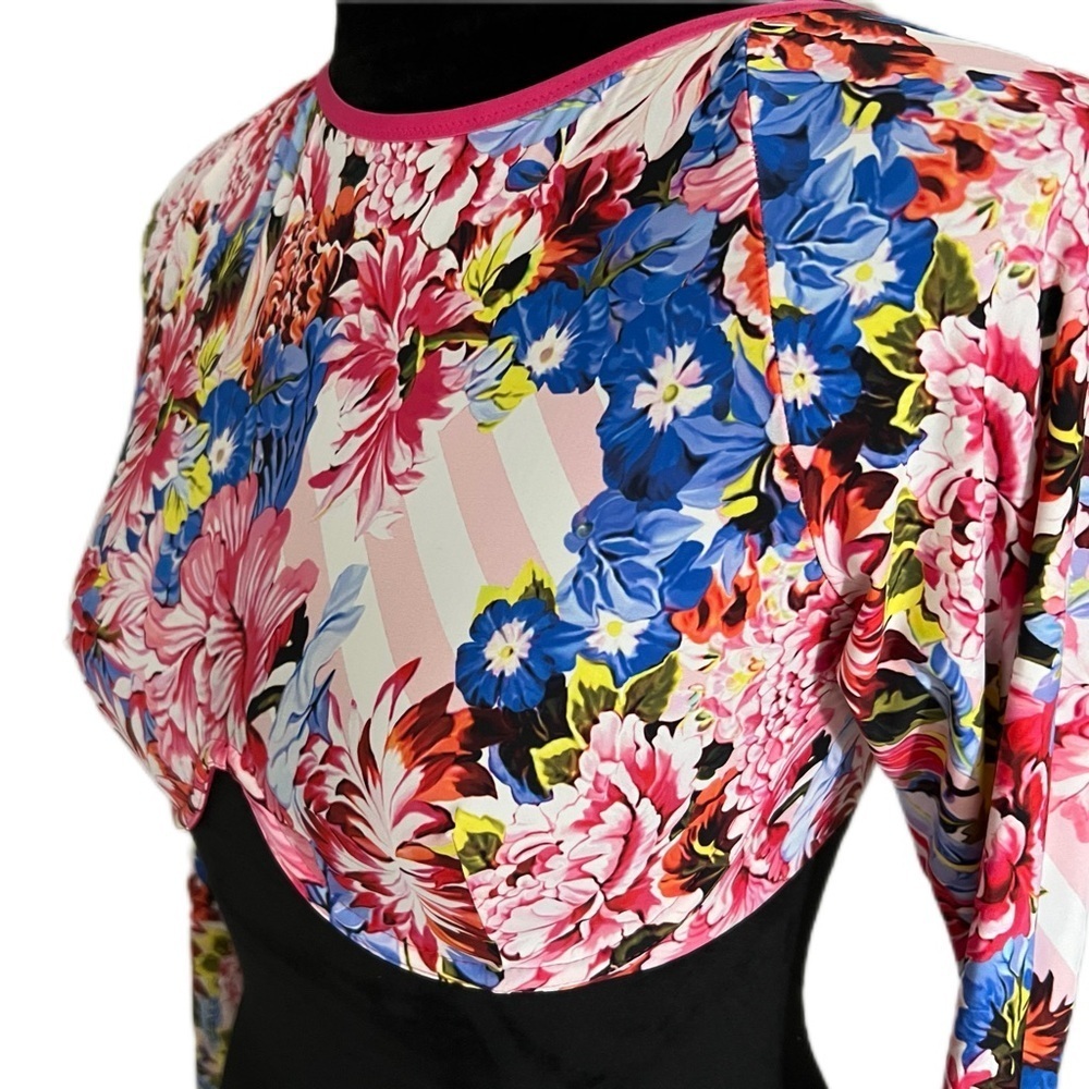 Victoria’s Secret Mary Katrantzou 2018 Floral Mesh Underwire Crop Top (S) NWT - Picture 4 of 7
